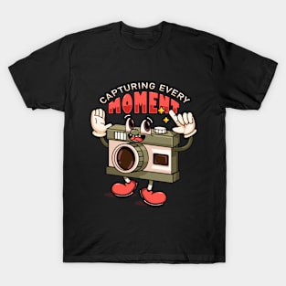 Capturing every moment, a playful analog camera cartoon mascot T-Shirt